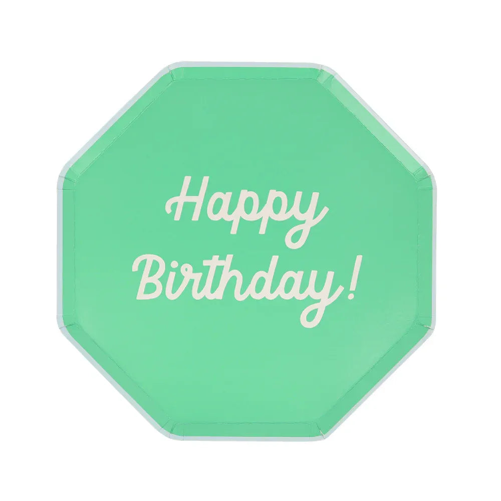 Mixed Happy Birthday Side Plates (x8)