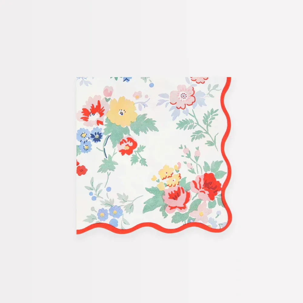 Vintage Floral Small Napkins (x16)