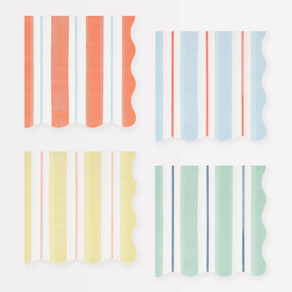 Preppy Stripe Small Napkins (x16)