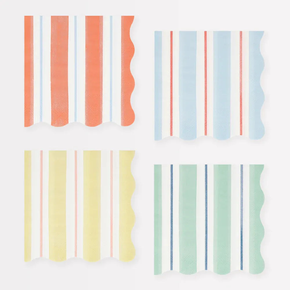 Preppy Stripe Small Napkins (x16)