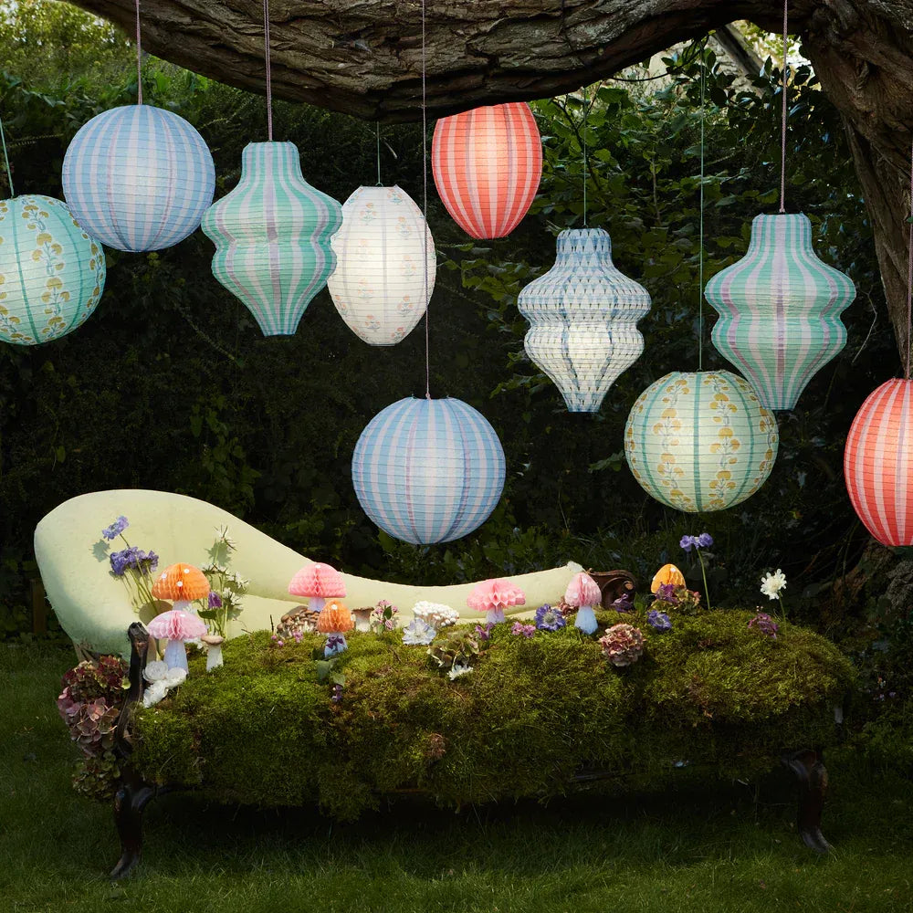 Stripy Lanterns (x3)