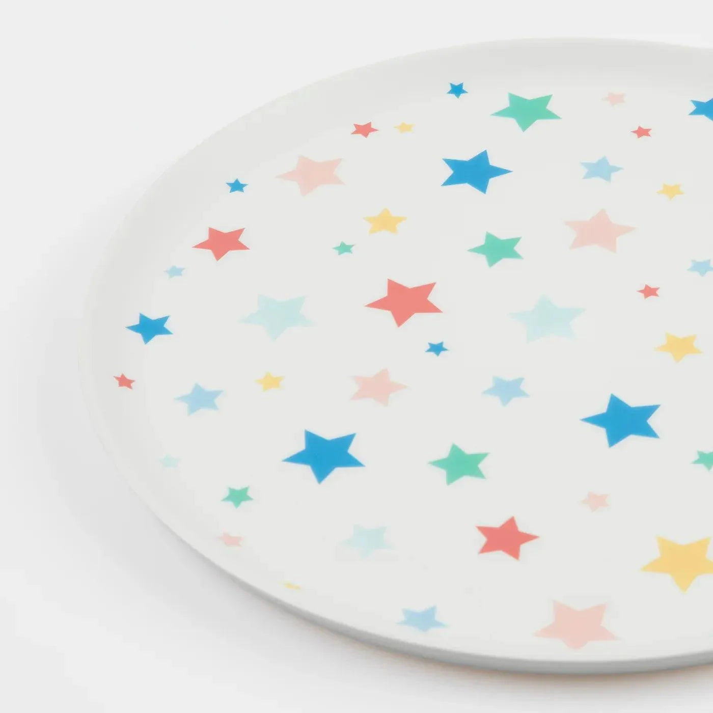 Star Pattern Recycled Plastic Large Plates (x6)