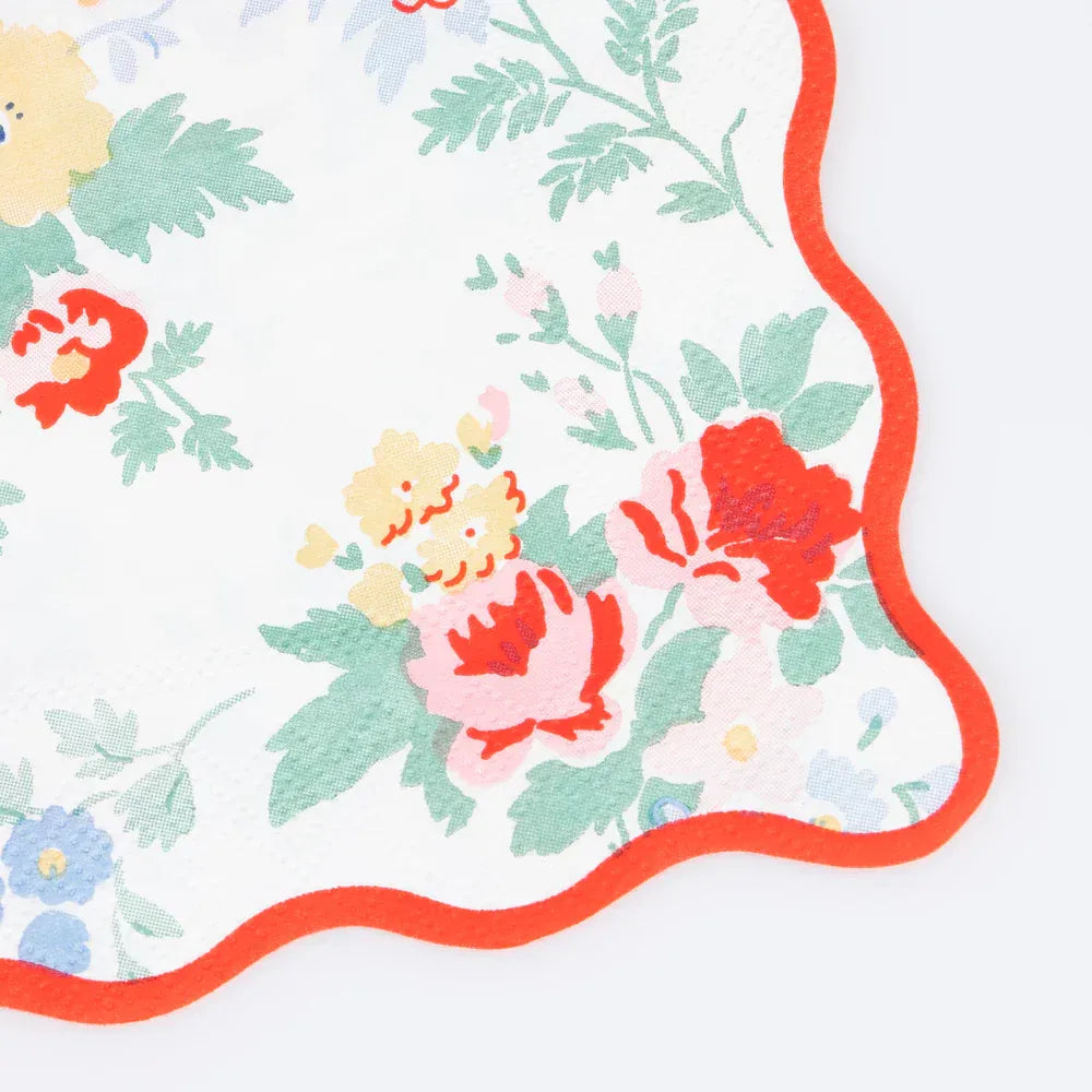 Vintage Floral Small Napkins (x16)