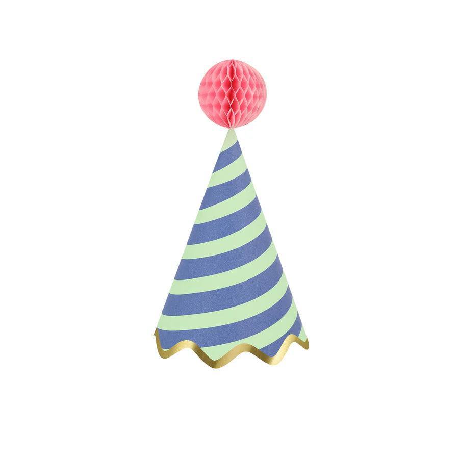 Stripe Party Hats | Pack of 8