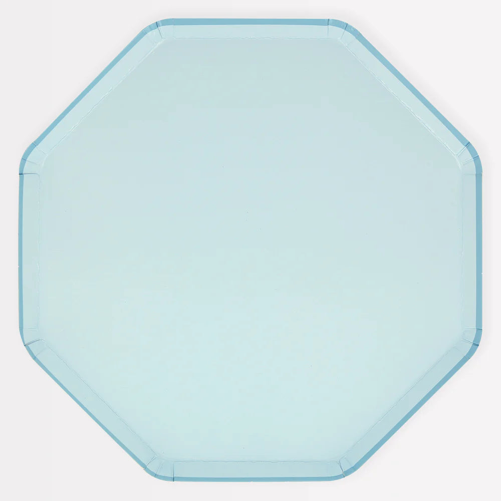 Summer Sky Blue Dinner Plates (x8)