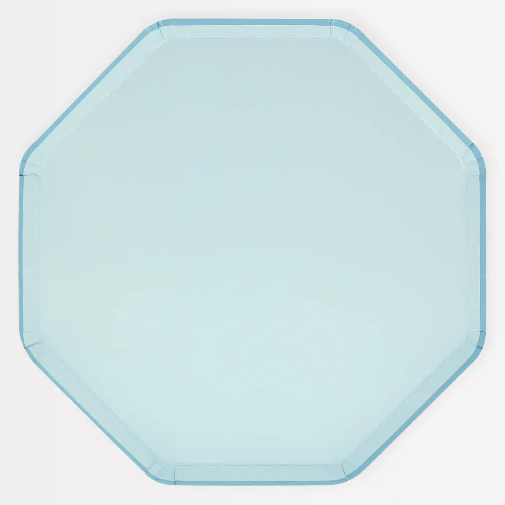 Summer Sky Blue Dinner Plates (x8)