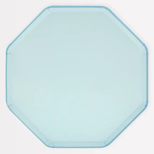 Summer Sky Blue Dinner Plates (x8)
