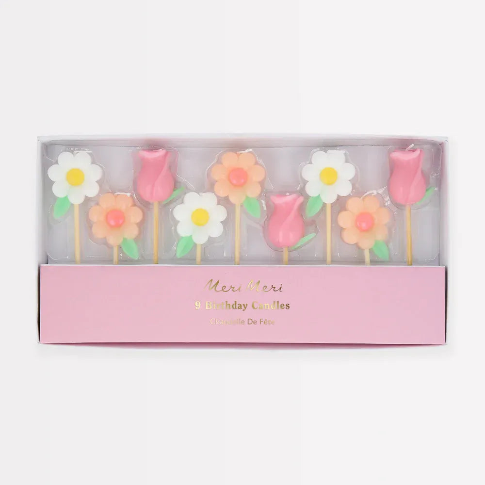 Flower Garden Candles (x9)
