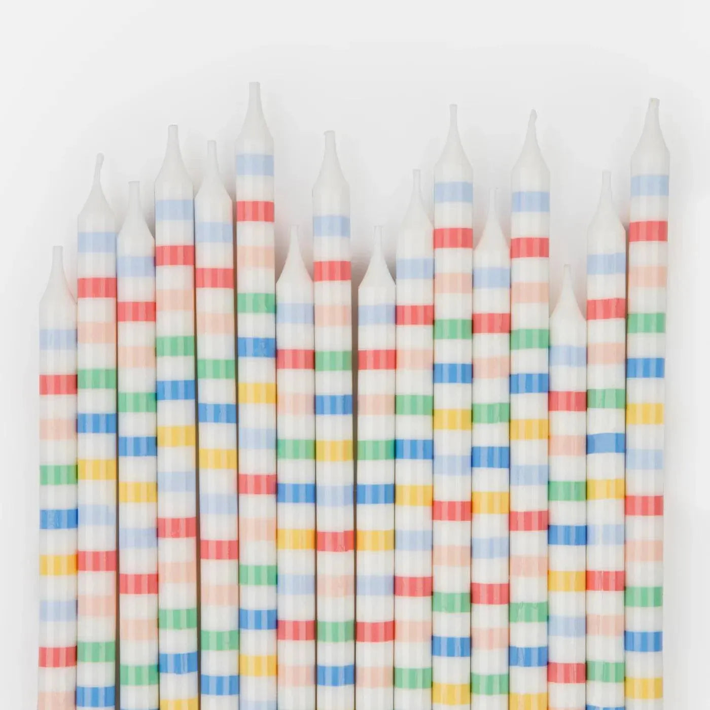 Multi Stripe Candles (x16)