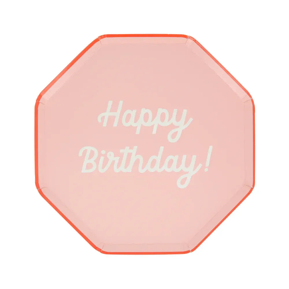 Mixed Happy Birthday Side Plates (x8)