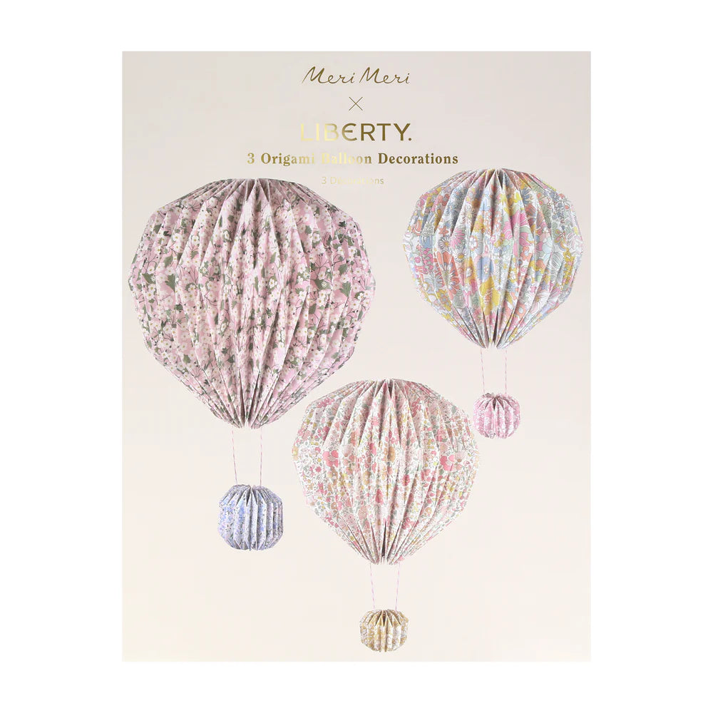 Meri Meri x Liberty Origami Balloon Decorations (x3)
