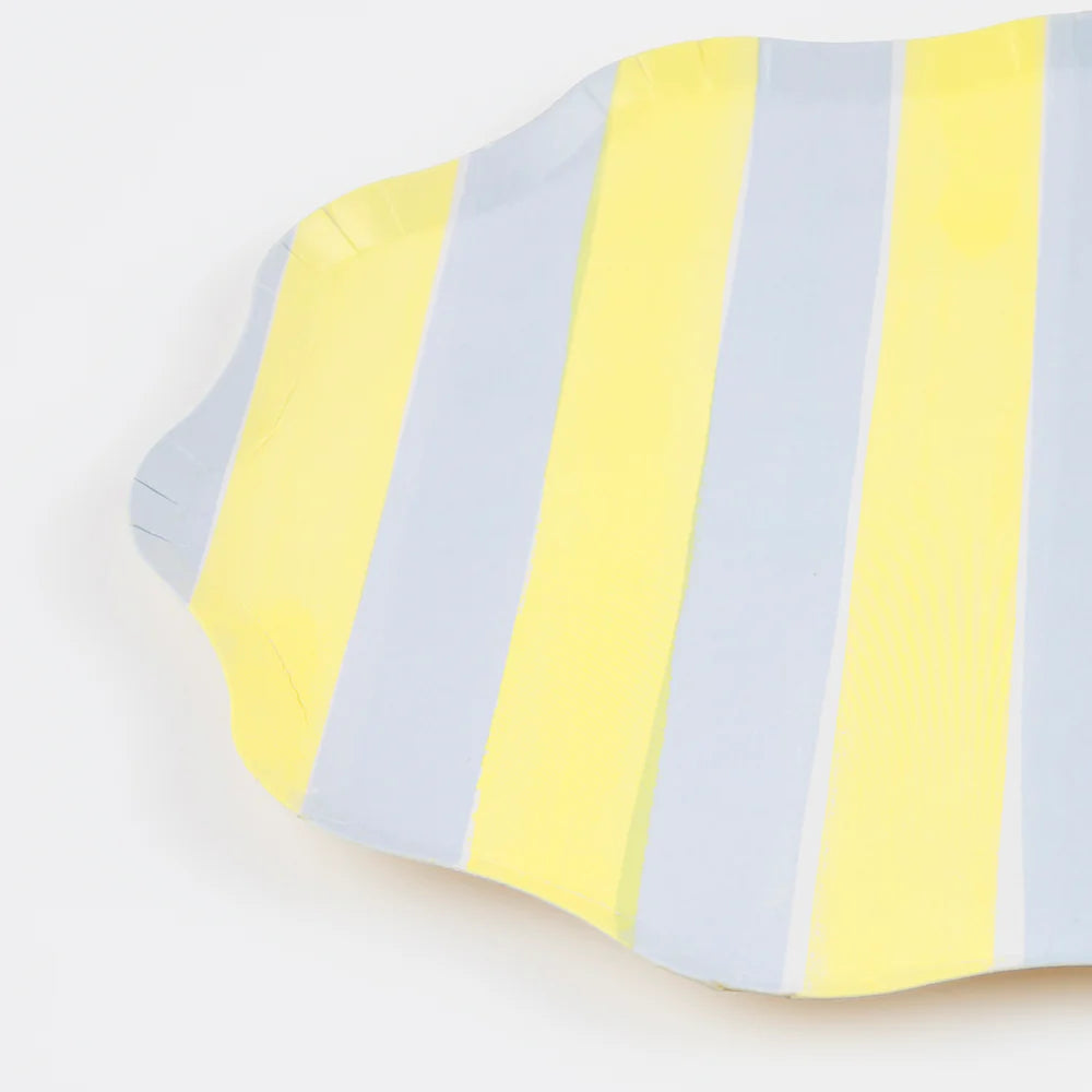 Pastel Stripe Side Plates (x 8)