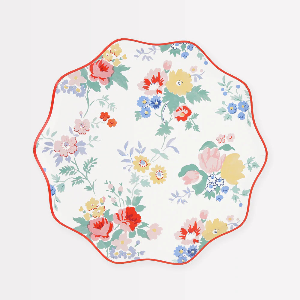 Vintage Floral Side Plates (x8)