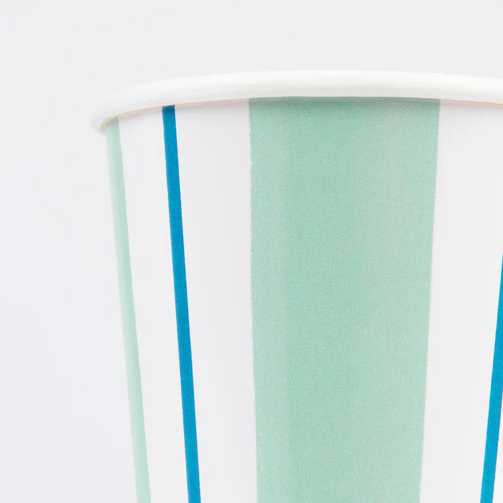 Preppy Stripe Cups (x8)