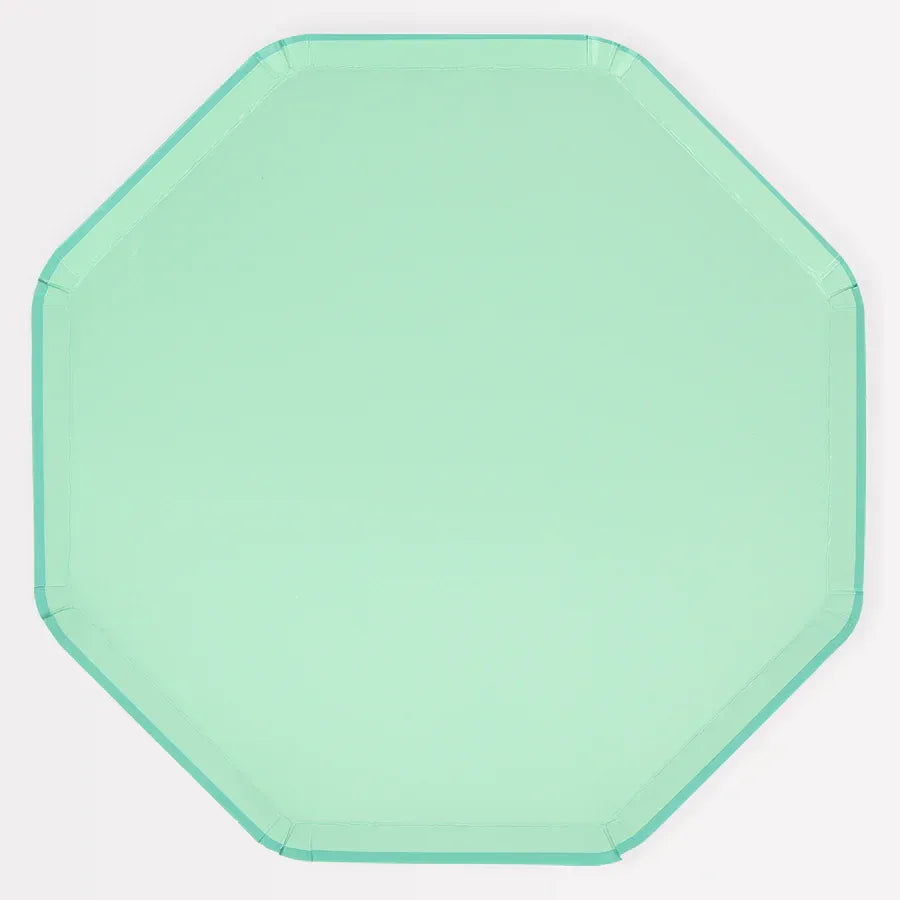 Sea Foam Green Dinner Plates (x8)