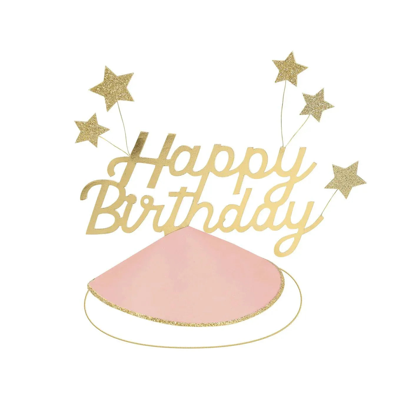 Happy Birthday & Stars Party Hats (x6)