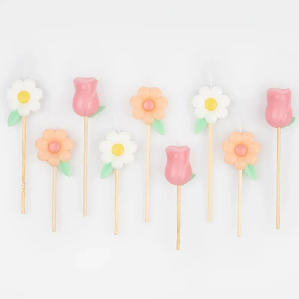 Flower Garden Candles (x9)