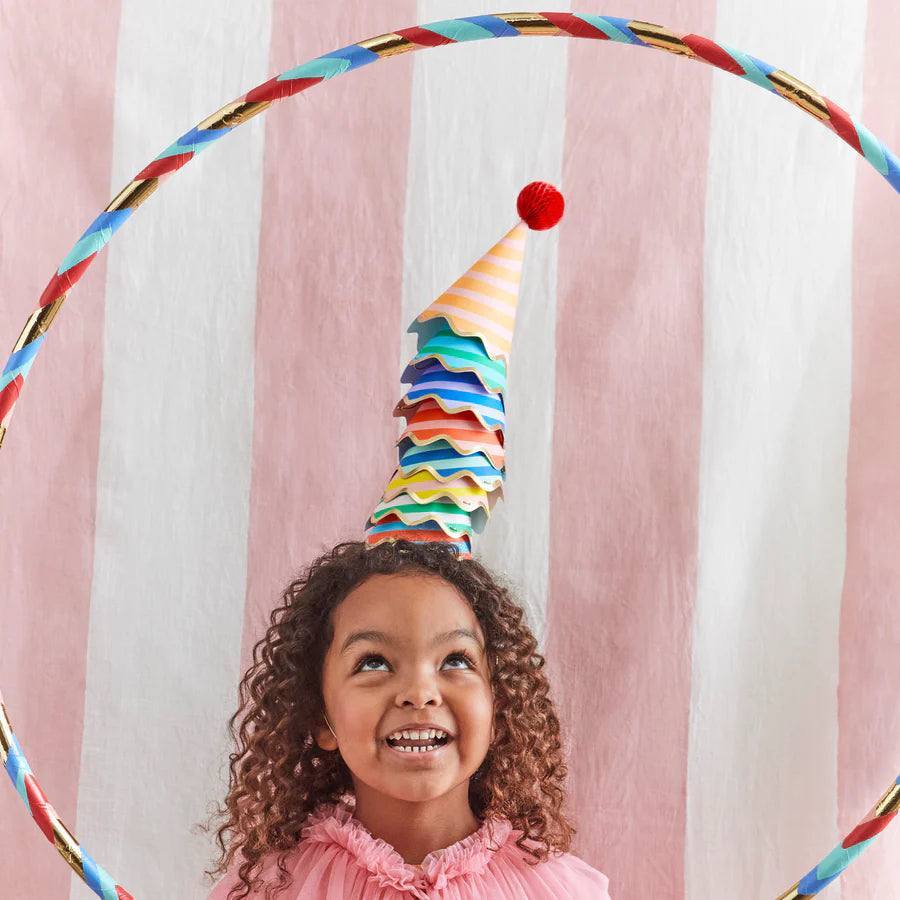 Stripe Party Hats | Pack of 8
