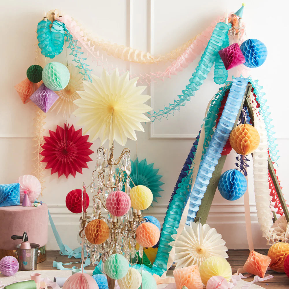 4 Bright Honeycomb Garland Set