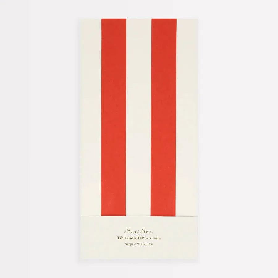 Red Striped Tablecloth