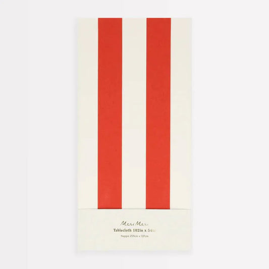 Red Striped Tablecloth