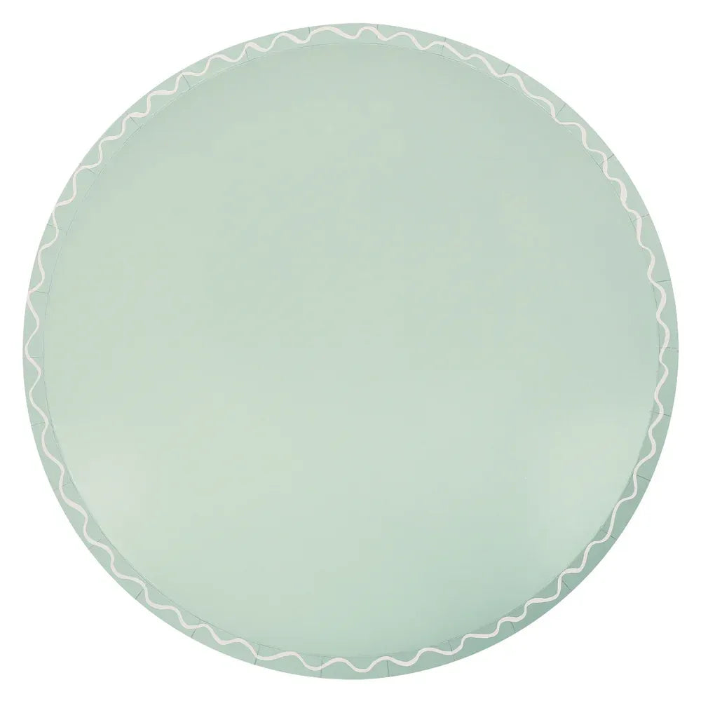 Mixed Wavy Line Dinner Plates (x8)