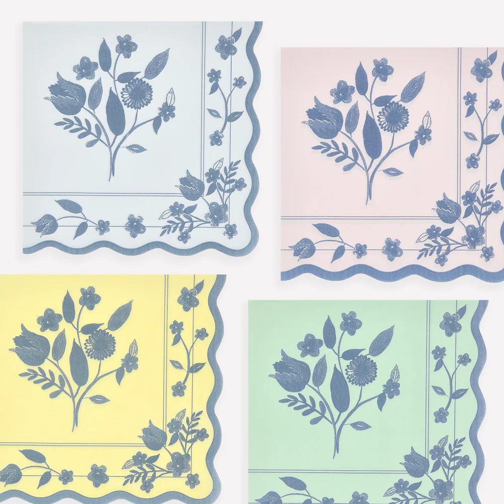 Vintage Botanical Large Napkins (x 16)