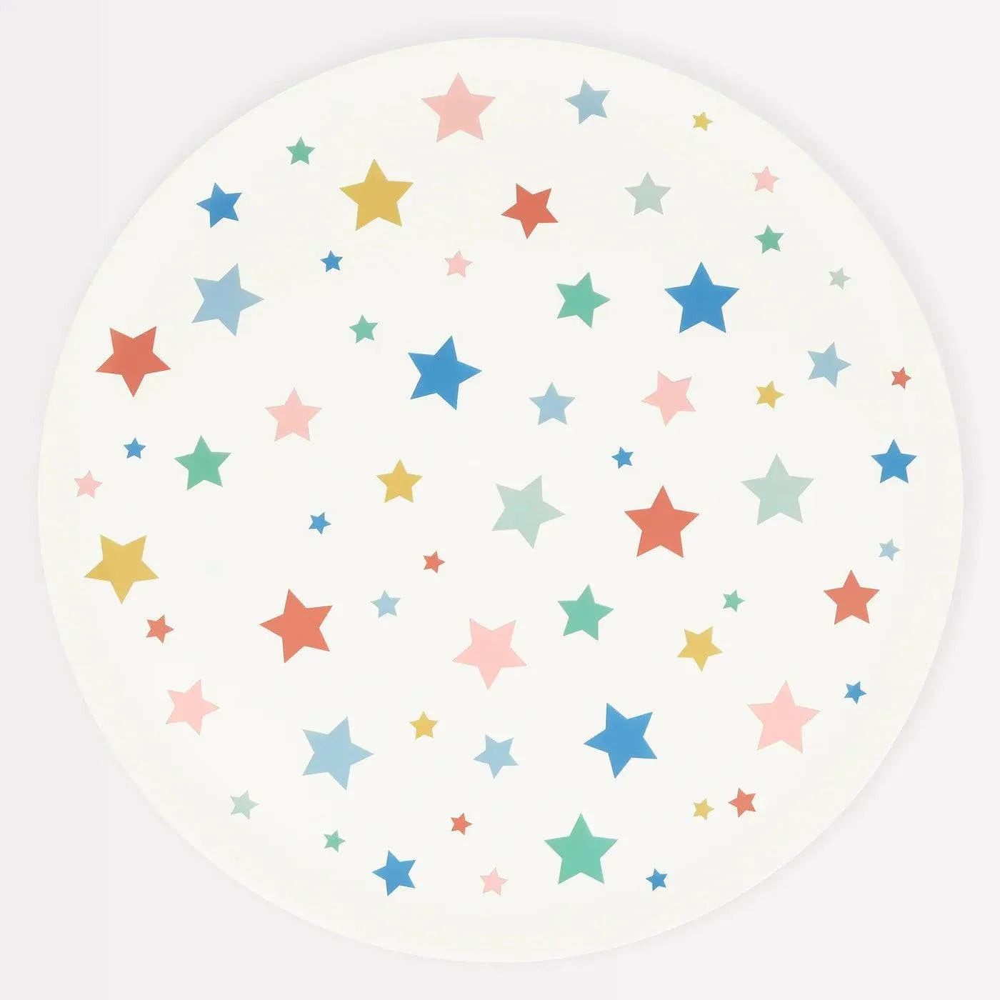 Star Pattern Recycled Plastic Large Plates (x6)