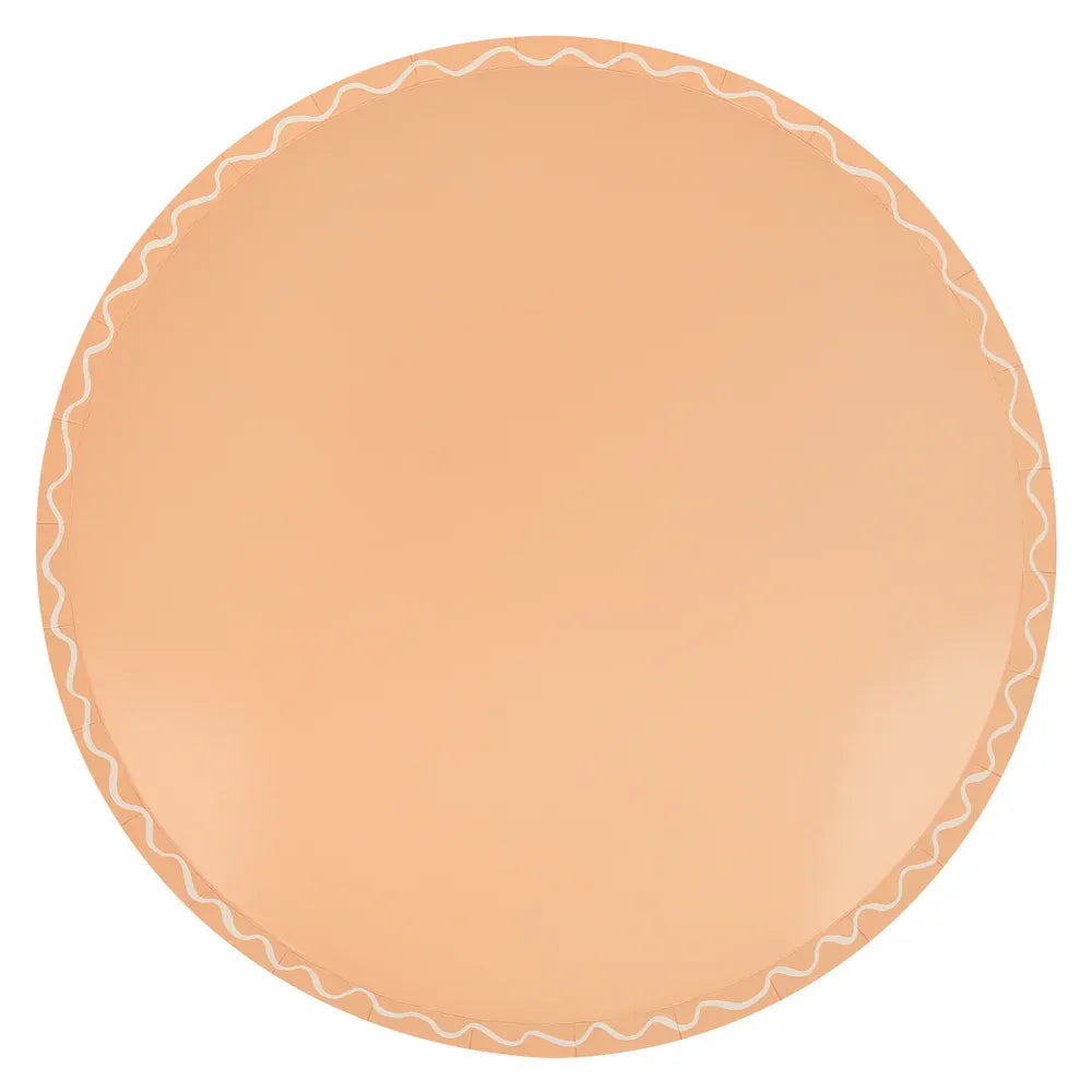 Mixed Wavy Line Dinner Plates (x8)