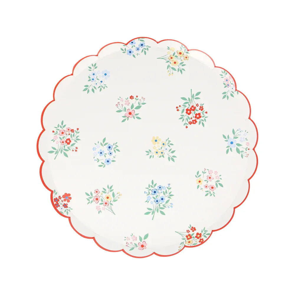 Ditsy Posy Scalloped Side Plates (x8)