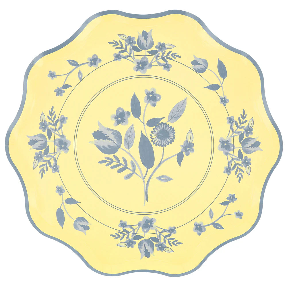 Vintage Botanical Plates (x 8)