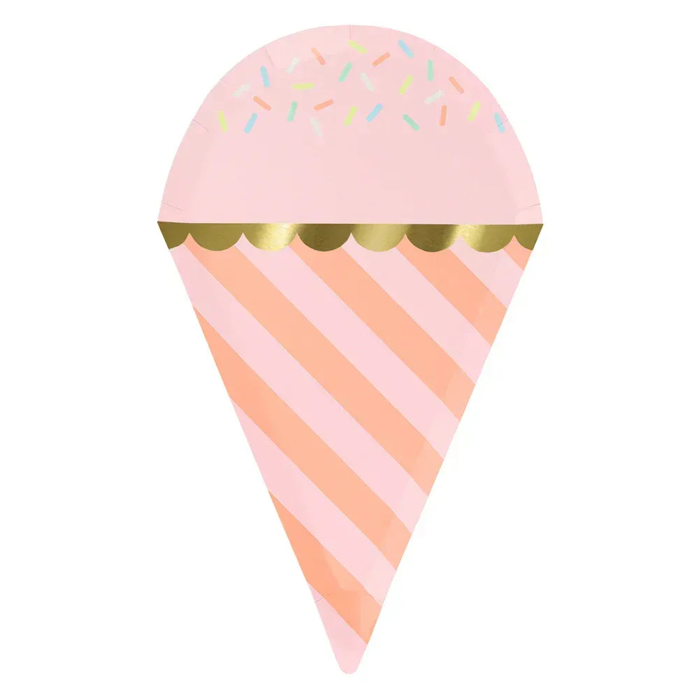 Ice Cream With Sprinkles Plates (x8)