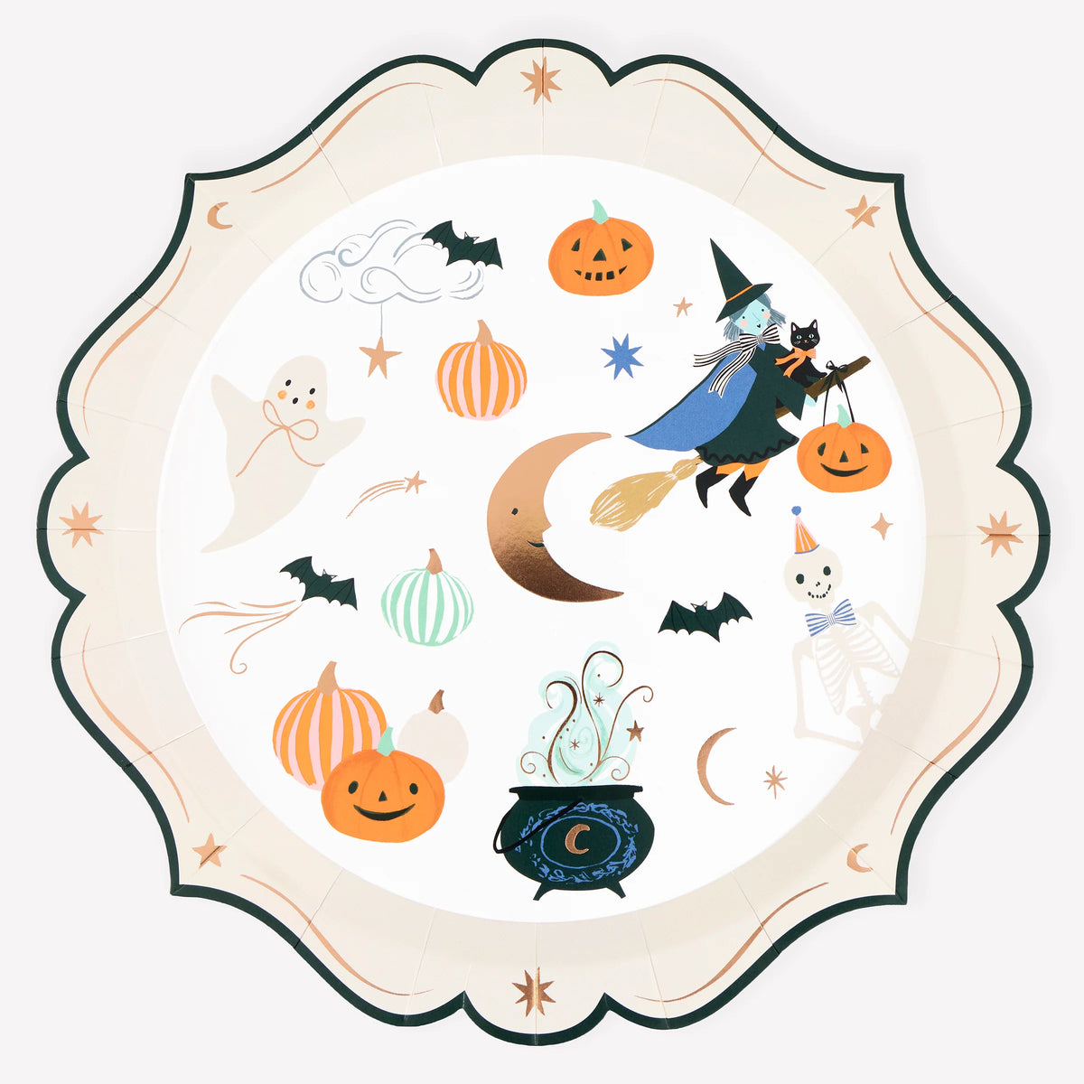 Halloween Character Paper Dinner Plates | Pack of 8