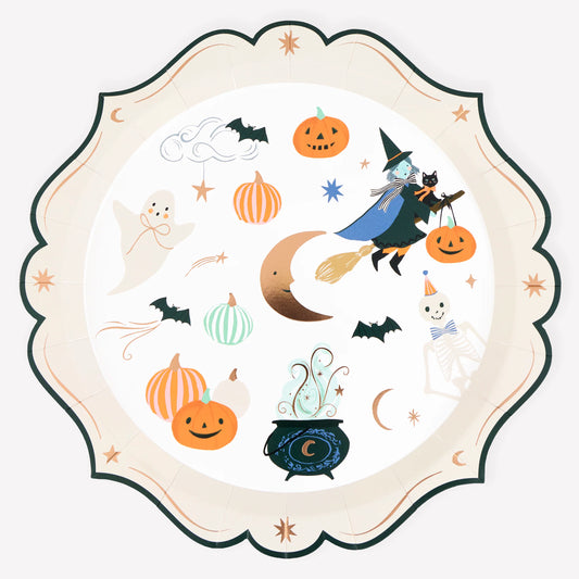 Halloween Character Paper Dinner Plates | Pack of 8