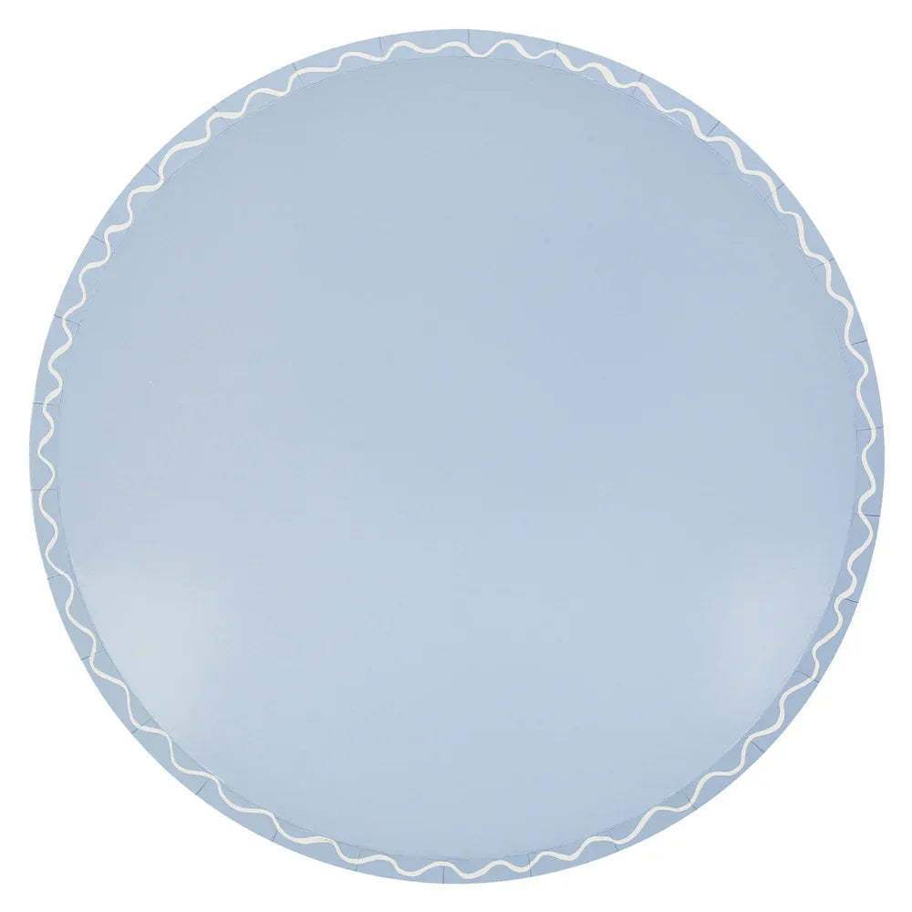 Mixed Wavy Line Dinner Plates (x8)