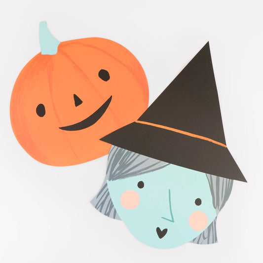 Halloween Character Paper Placemats | Pack of 12