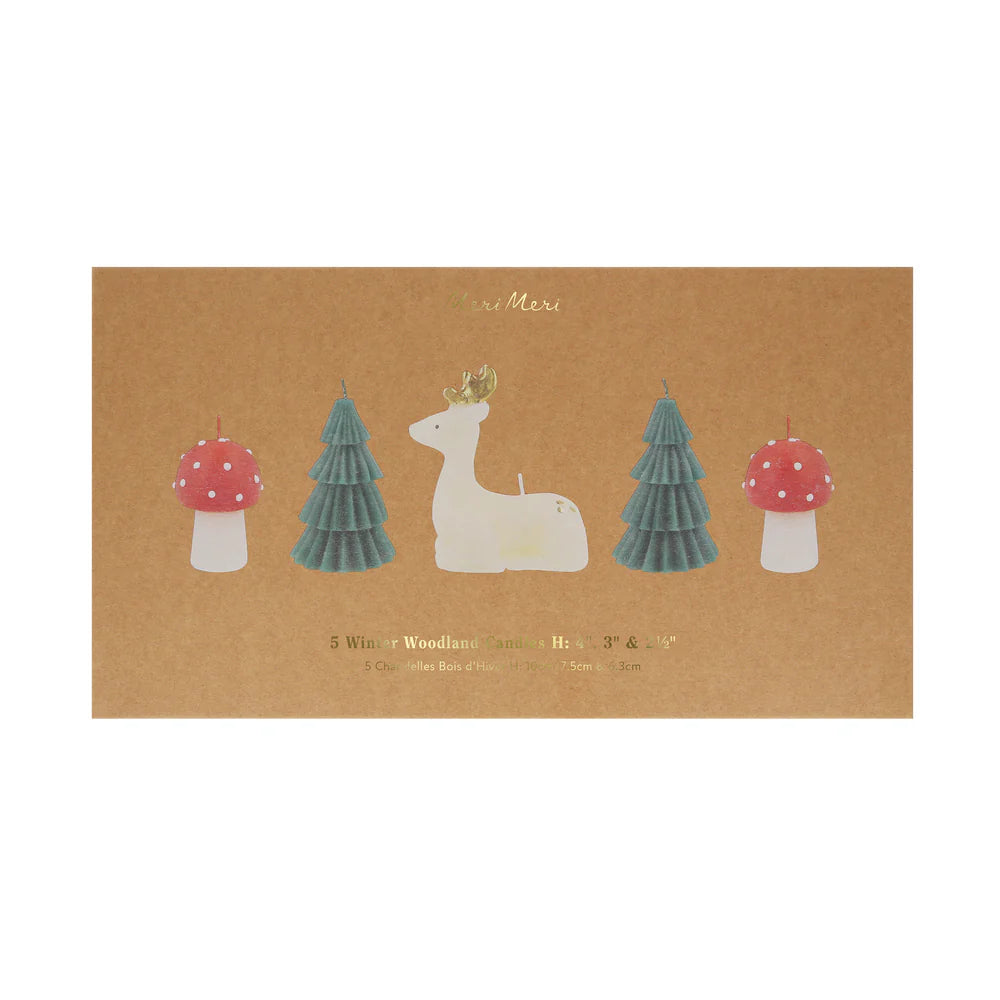 Winter Woodland Candles (x5)