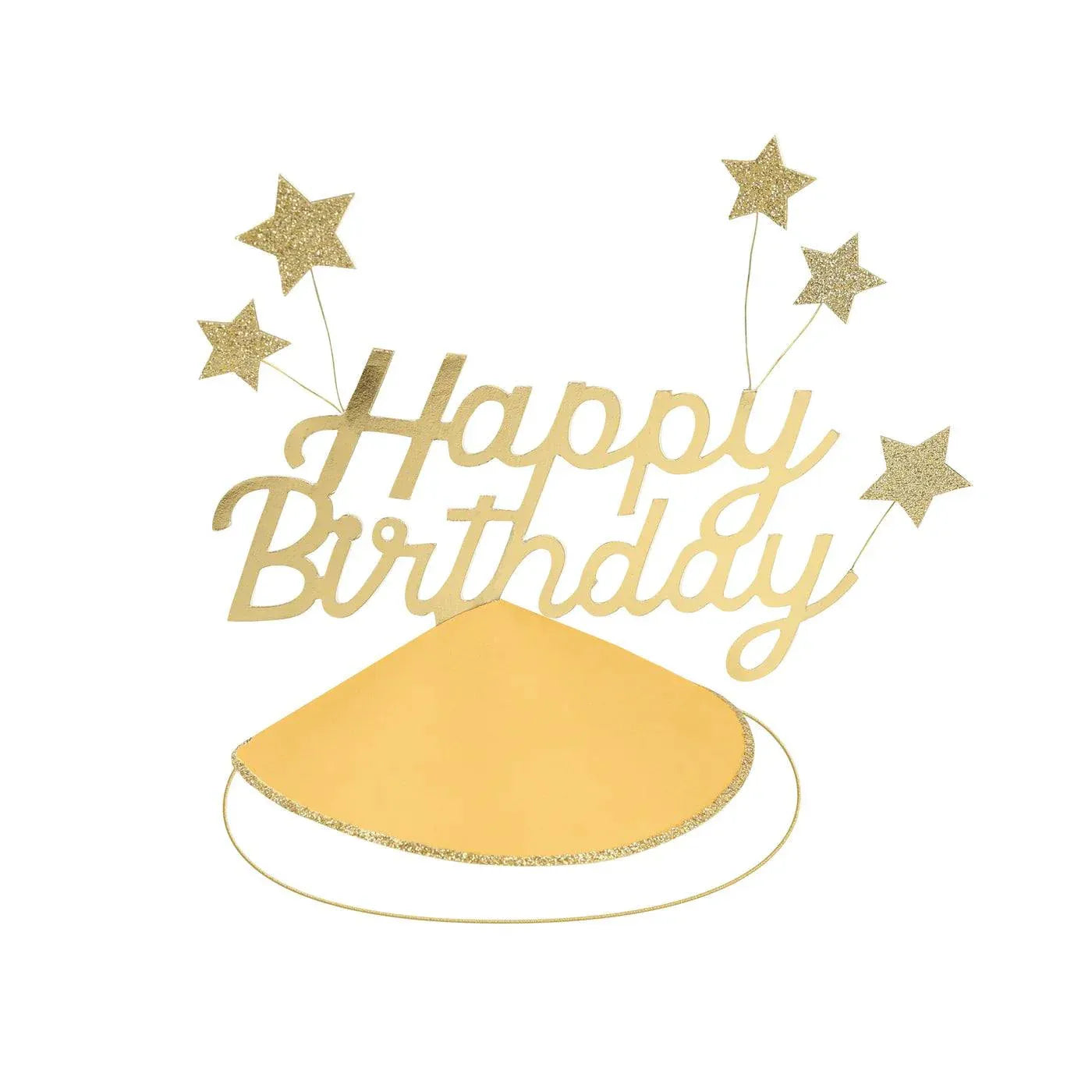 Happy Birthday & Stars Party Hats (x6)