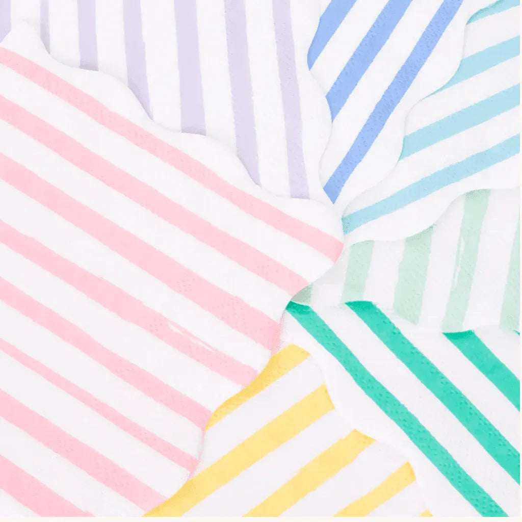 Meri Meri Mixed Stripe Small Napkins (x 16) - partyalacarte.co.in