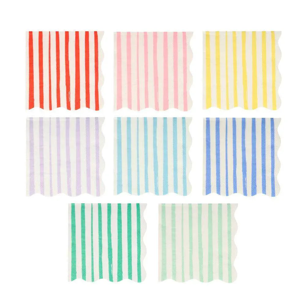 Meri Meri Mixed Stripe Small Napkins (x 16) - partyalacarte.co.in