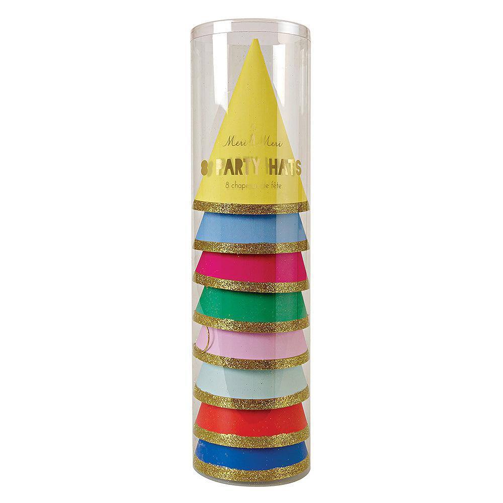 Meri Meri Multicolor Party Hats (set of 8) - partyalacarte.co.in