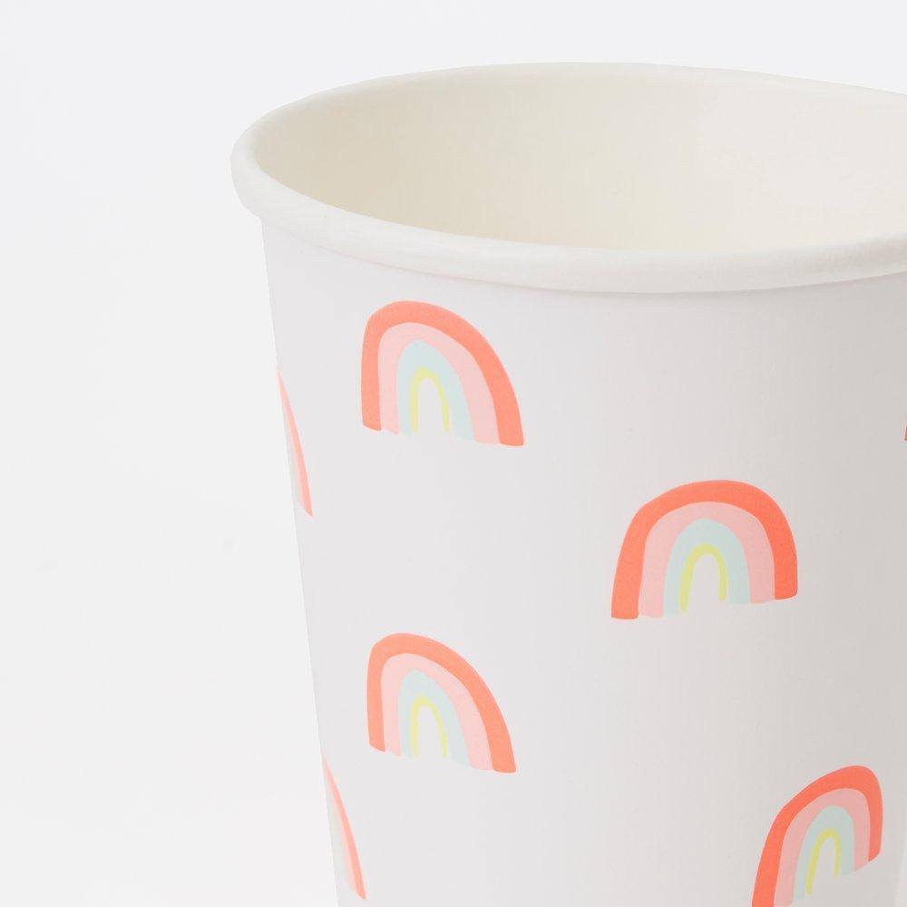 Meri Meri Neon Rainbow Party Cups (set of 12) - partyalacarte.co.in