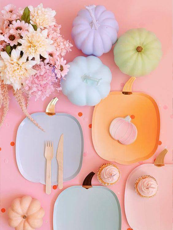 Meri Meri Ombre Halloween Pumpkin Plates (set of 8) - partyalacarte.co.in
