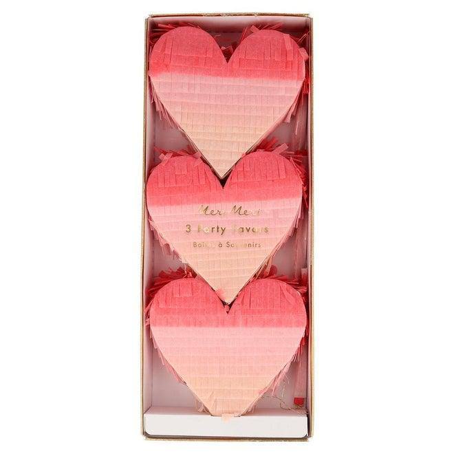 Meri Meri Ombre Heart Piñata Favors (set of 3) - partyalacarte.co.in