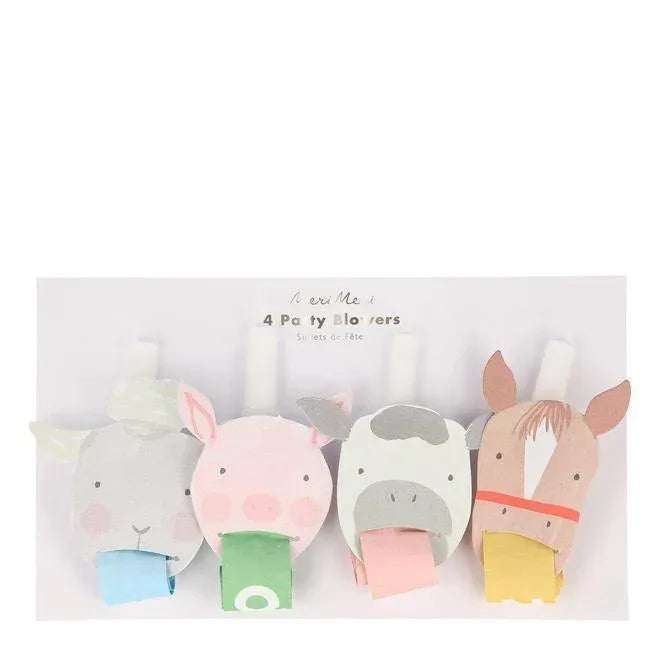 Meri Meri On The Farm Party Blowers ( Pack of 4) - partyalacarte.co.in