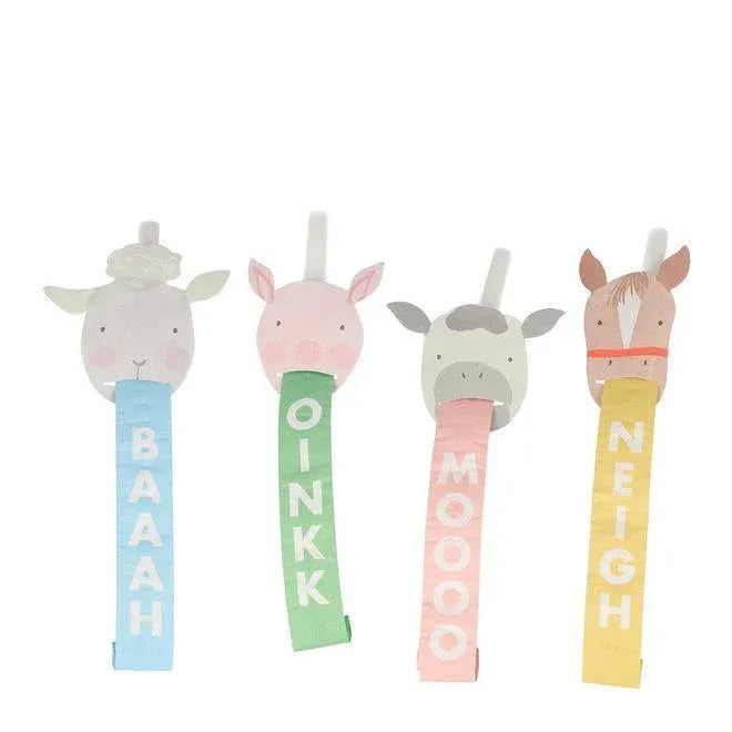 Meri Meri On The Farm Party Blowers ( Pack of 4) - partyalacarte.co.in
