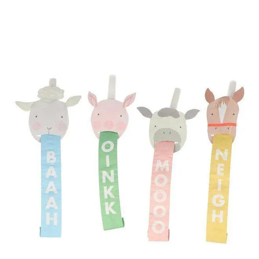 Meri Meri On The Farm Party Blowers ( Pack of 4) - partyalacarte.co.in