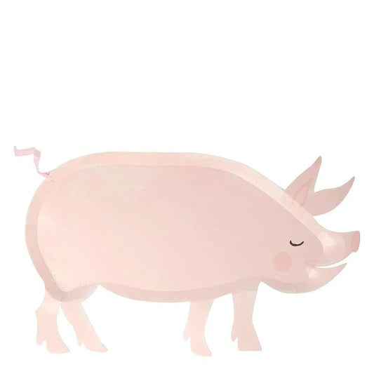 Meri Meri On The Farm Pig Plates (set of 12) - partyalacarte.co.in