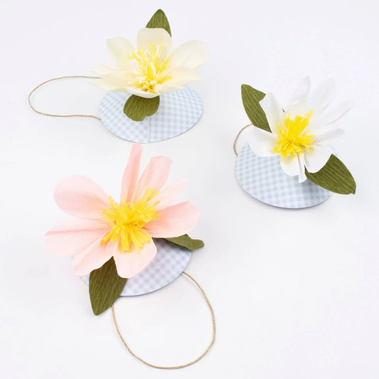 Meri Meri Paper Flower Hats (x 6) - partyalacarte.co.in