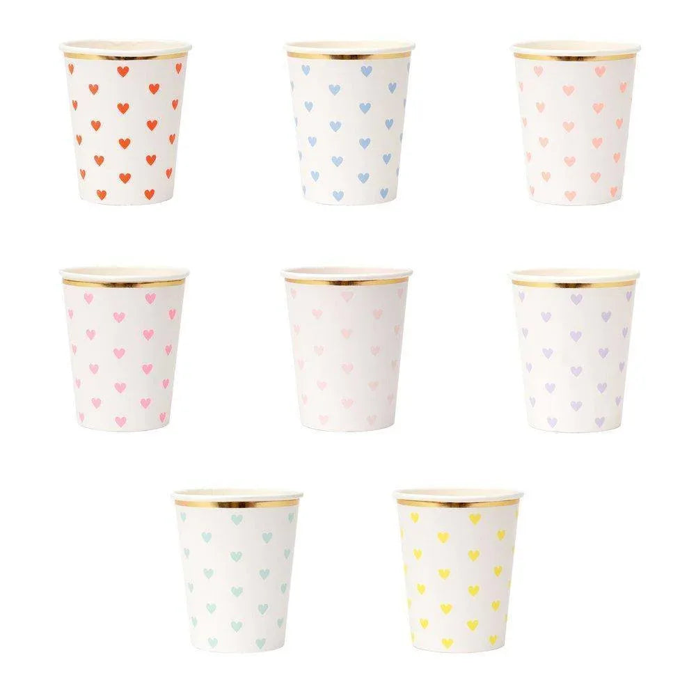 Meri Meri Party Palette Heart Cups (set of 8) - partyalacarte.co.in